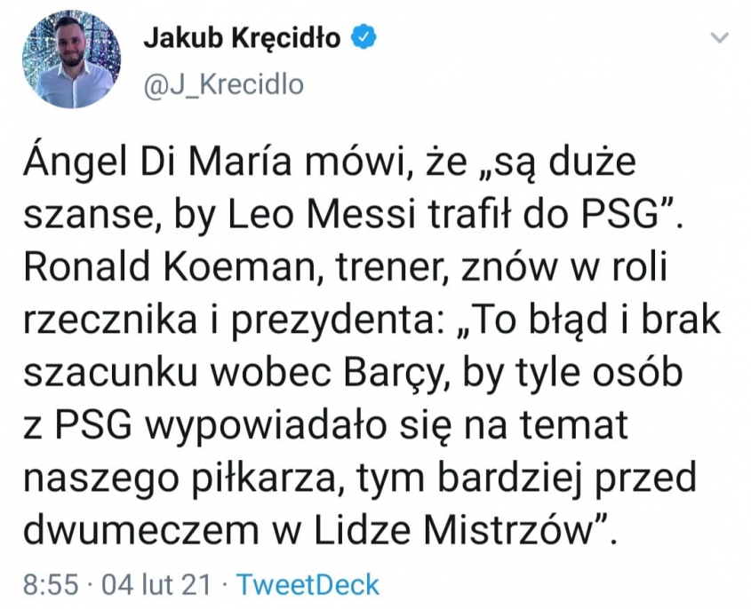 Piłkarz PSG ZAPOWIADA TRANSFER Leo Messiego!